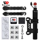 WEST BIKING Портативный велосипед насос Велоспорт велосипед шины рычаг патч, набор инструментов для ремонта ультралегкий, нержавеющий ниппель камеры высокого давления к клапану Шредера MTB дорожный велосипедный ручной насос