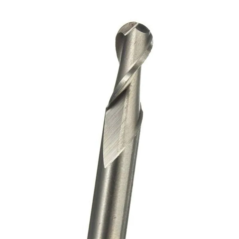 

1PCS HSS & Aluminium 6mm x 6mm 2 Flute Ball Nose End Milling Lathe Cutter CNC Bit Tool 80mm Long Top Quality Drill Bits