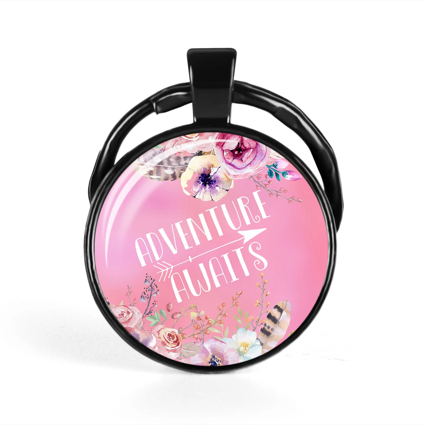 Модные Библейские стихи пословицы черное дно цветочный узор брелок стеклянный