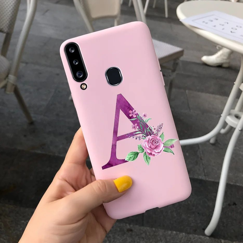 Чехол-накладка для Samsung Galaxy A20S SM-A207F силикон 26 букв 6 5 дюйма |