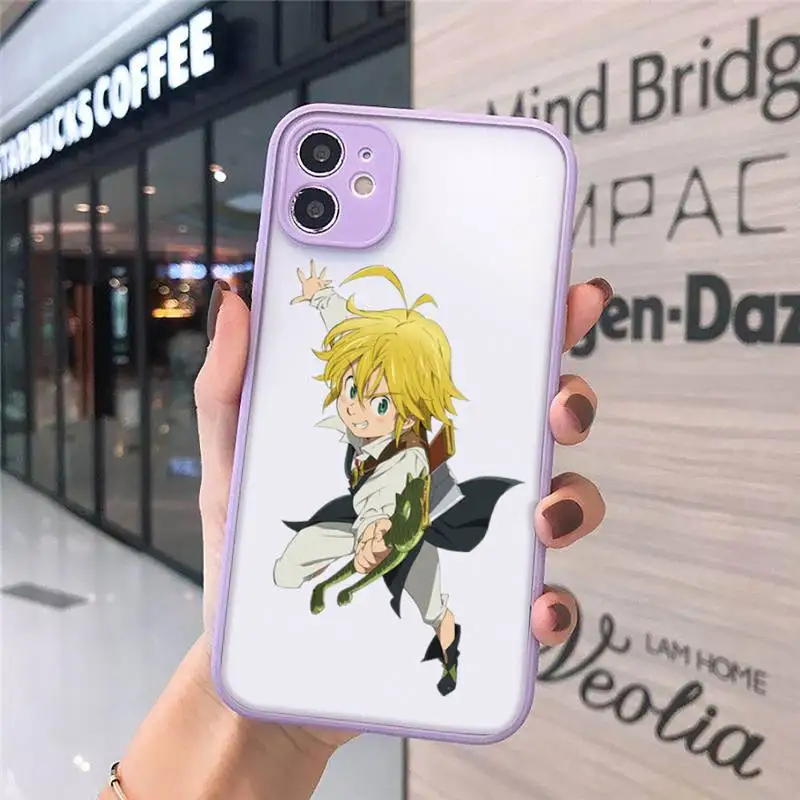 

anime seven deadly sins Phone Cases Matte Transparent for iPhone 7 8 11 12 s mini pro X XS XR MAX Plus cover funda