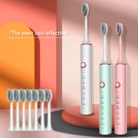 gezhou electric toothbrush rechargeable ipx7 waterproof sonic toothbrush 18 mode travel toothbrush with 8 brush head best gift
