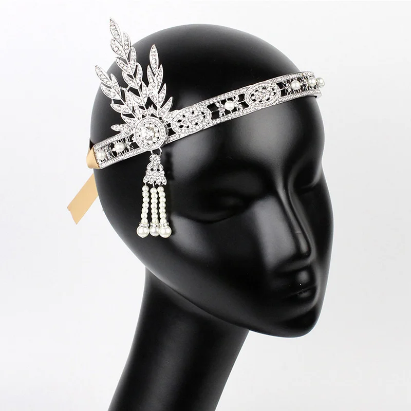 Повязка на голову в стиле Грейт Гэтсби 1920s аксессуары для волос свадьбу - купить