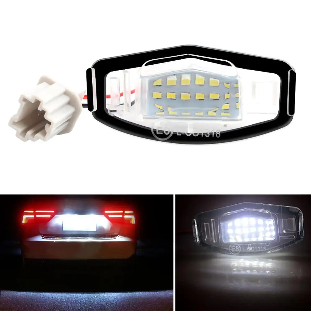 

2x 18 LED License Plate Light Direct Fit For Acura TL TSX MDX Honda Civic Accord 1.8W 6000K White SMD LED Light Car Accessories