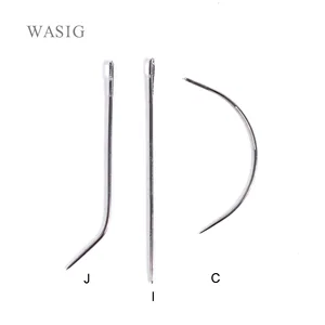 Изогнутые Иглы для наращивания волос, 6 см, 12 шт.