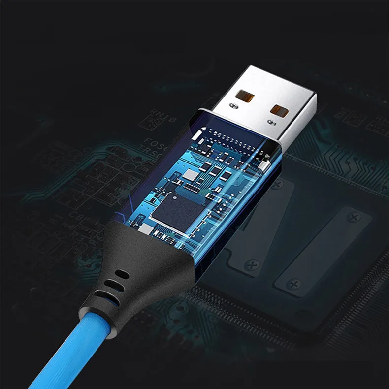 NOHON светодиодный мигающий usb-кабель для iPhone X, XS, XR, для samsung, S10, S9, быстрая зарядка, Тип C, Micro USB, шнур для передачи данных