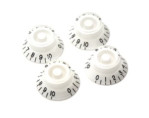 1 Set of 4pcs Niko White Black Top Hat Electric Guitar Knobs For LP SG Style Electric Guitar Free Shipping