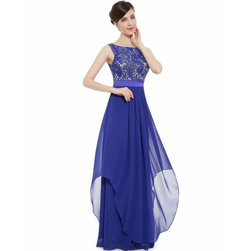 

Mandylandy Dress Summer Elegance O-Neck High Waist Backless Dress Women's Sexy Mesh Lace Hollow Out Stitching Dress