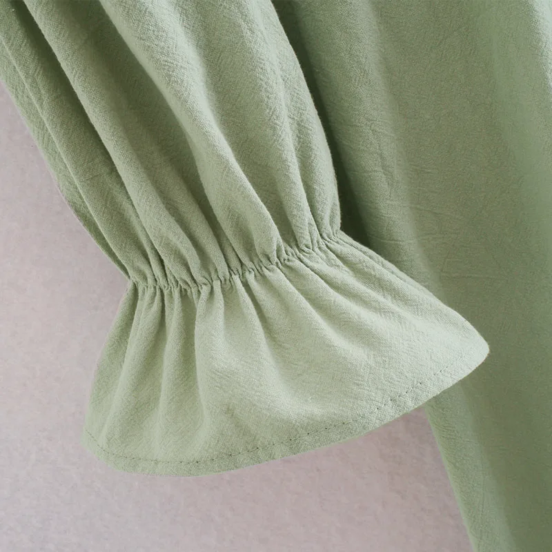 

Retro Court Style Square Neck Waist Dress 2021 Summer Wommen Puff Long Sleeve Side Split Pleated Dress Retro And Chic Long Dress