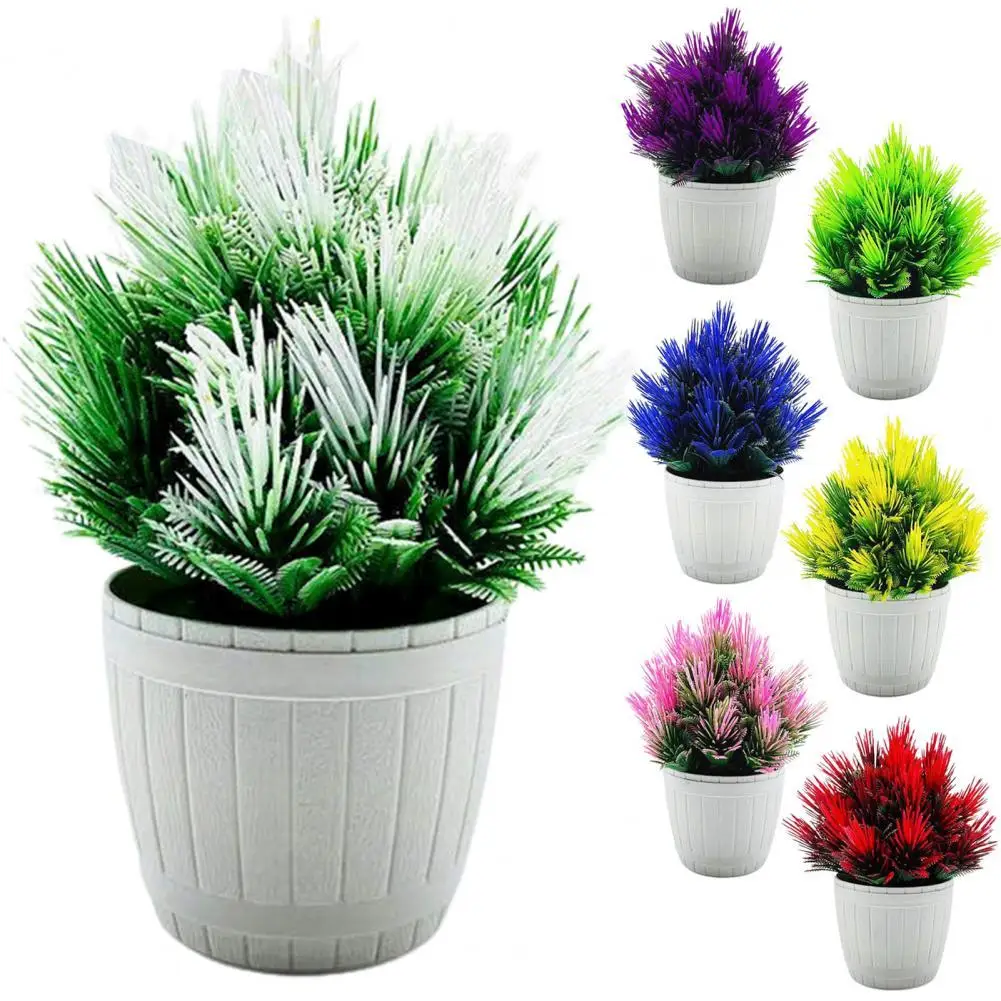 

Shatterproof Eco-Friendly Faux Mini Potted Plant Miniature for Farmhouse