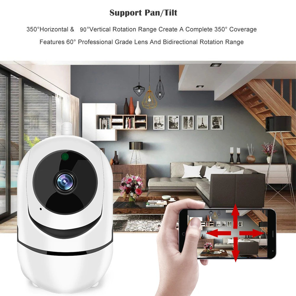 Wi Fi IP камера Tuya Smartlife HD 1080P 2 МП с функцией ночного видения|Камеры видеонаблюдения| |