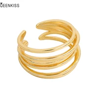 qeenkiss rg643fine%c2%a0jewelry%c2%a0wholesale%c2%a0fashion%c2%a0woman%c2%a0girl%c2%a0birthday%c2%a0wedding%c2%a0 simplicity irregular 18kt gold white%c2%a0gold opening%c2%a0ring