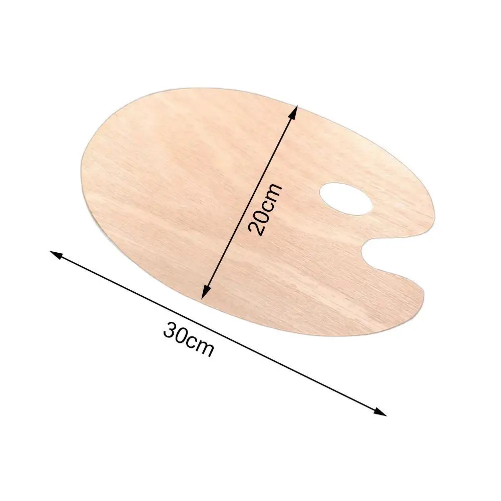

Art Painting Color Mixer Oval Color Mixing Board Oil Plate Wooden Mixing Color Acrylic Mixing Painting Tray Color Board Pai L0X6