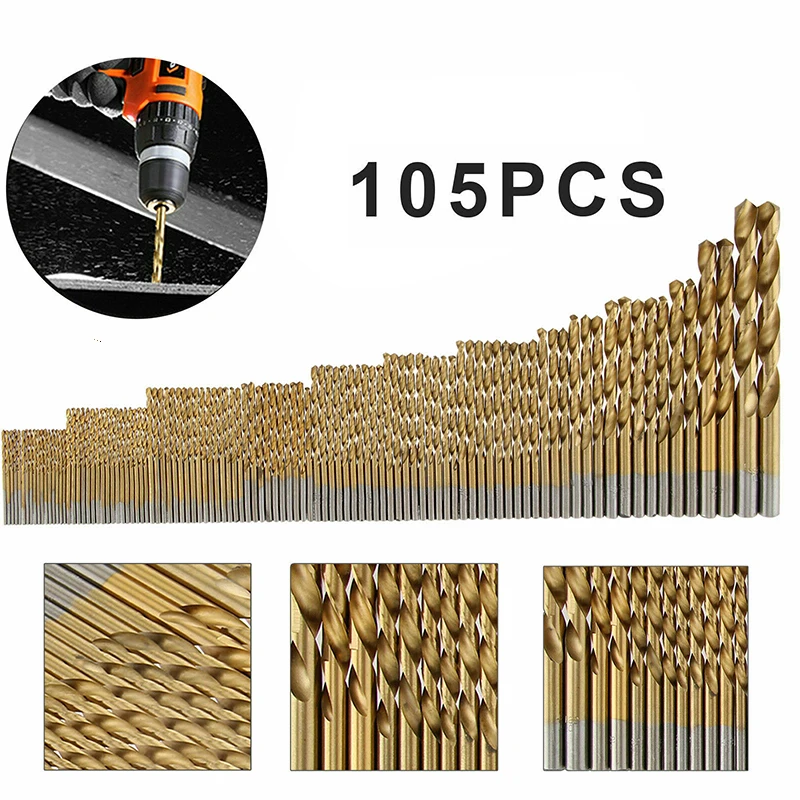 Набор сверл из кобальта 105 шт. для металла нержавеющей стали HSS Co Cobalt 1 5 10 мм|Детали