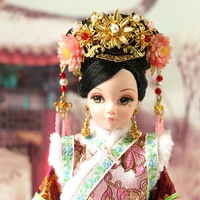 retro chinese qing dynasty doll headdress ancient creative flag headdress handmade plastic doll headdwear doll accessories lb673