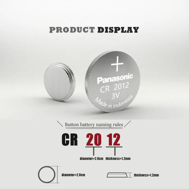 3 х Оригинальный Новый аккумулятор для PANASONIC cr2012 в кнопочные элементы монетные