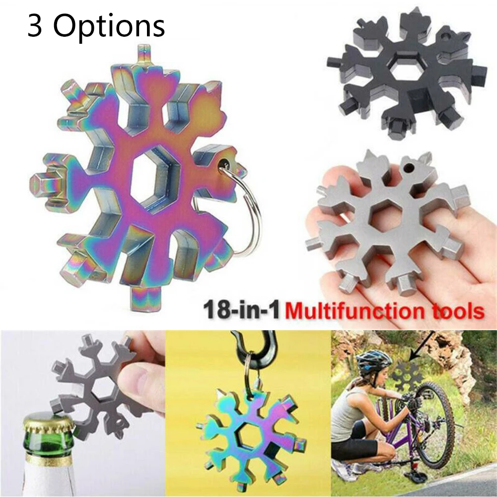 

18 In 1 Screwdriver Tool Zinc Alloy Multi-tool Snowflake Shape Screwdriver Tool