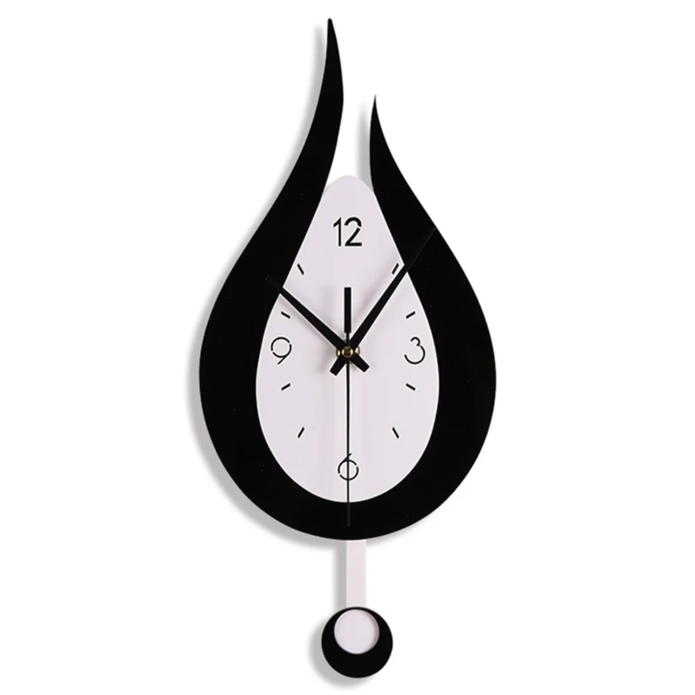 

Swing Wall Clock, Creative Hang Wall Clock Silent Move 38x17cm Home Decoration