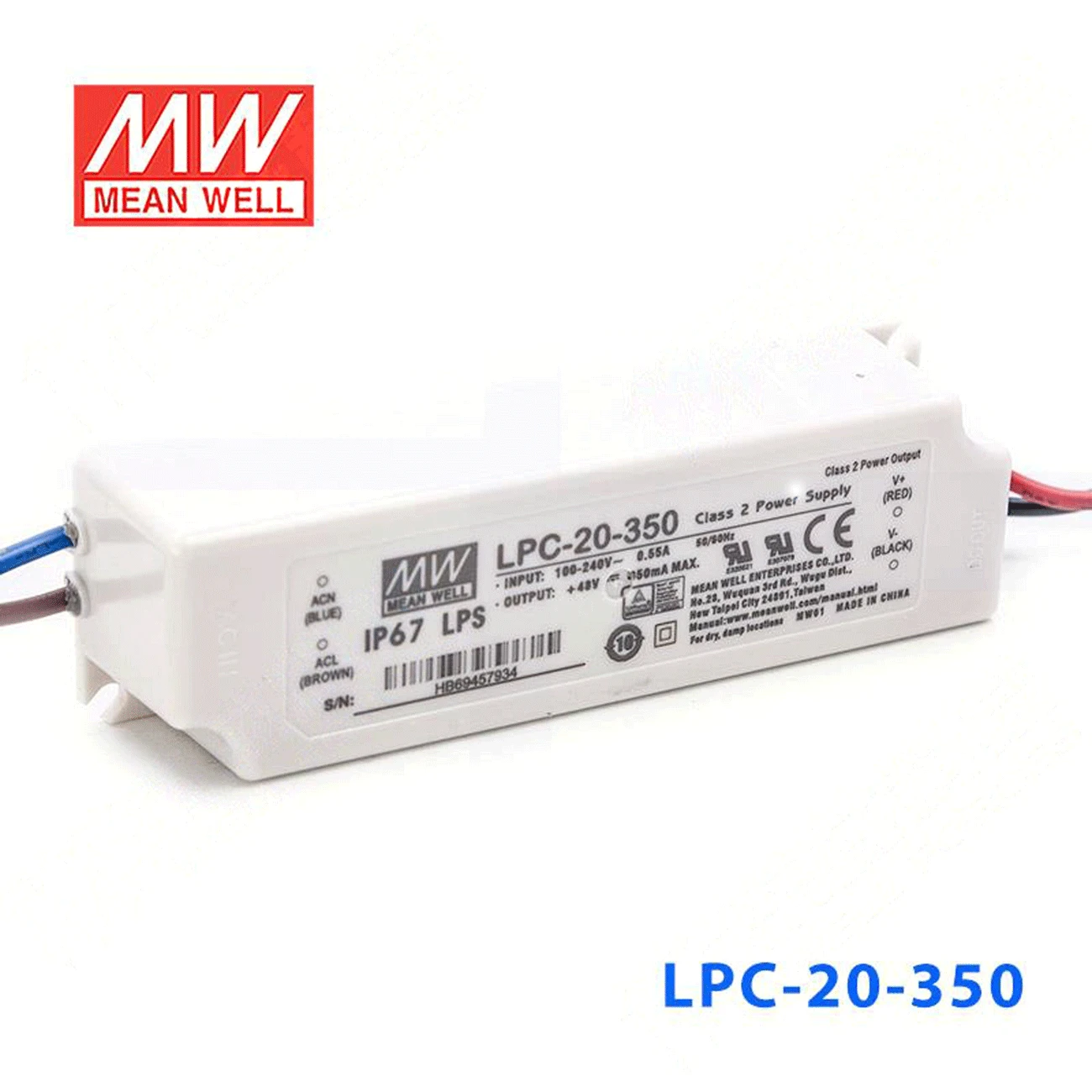 Бренд MEAN WELL представляет LPC-20-350 48V 350mA meanwell LPC-20 16 8 W один Выход светодиодный
