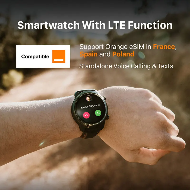 ticwatch pro 3 lte wear os smartwatch vodafone deuk mens sports watch snapdragon wear 4100 8gb rom 3 to 45 days battery life free global shipping