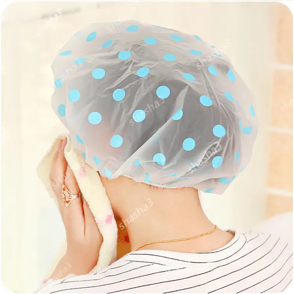 Водонепроницаемая шапочка для душа с мультяшными животными волос многоразовая