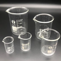 hot sale 5ml10ml25ml50ml100ml transparent glass measuring cup beaker chemistry lab glassware school office supplies wholesa