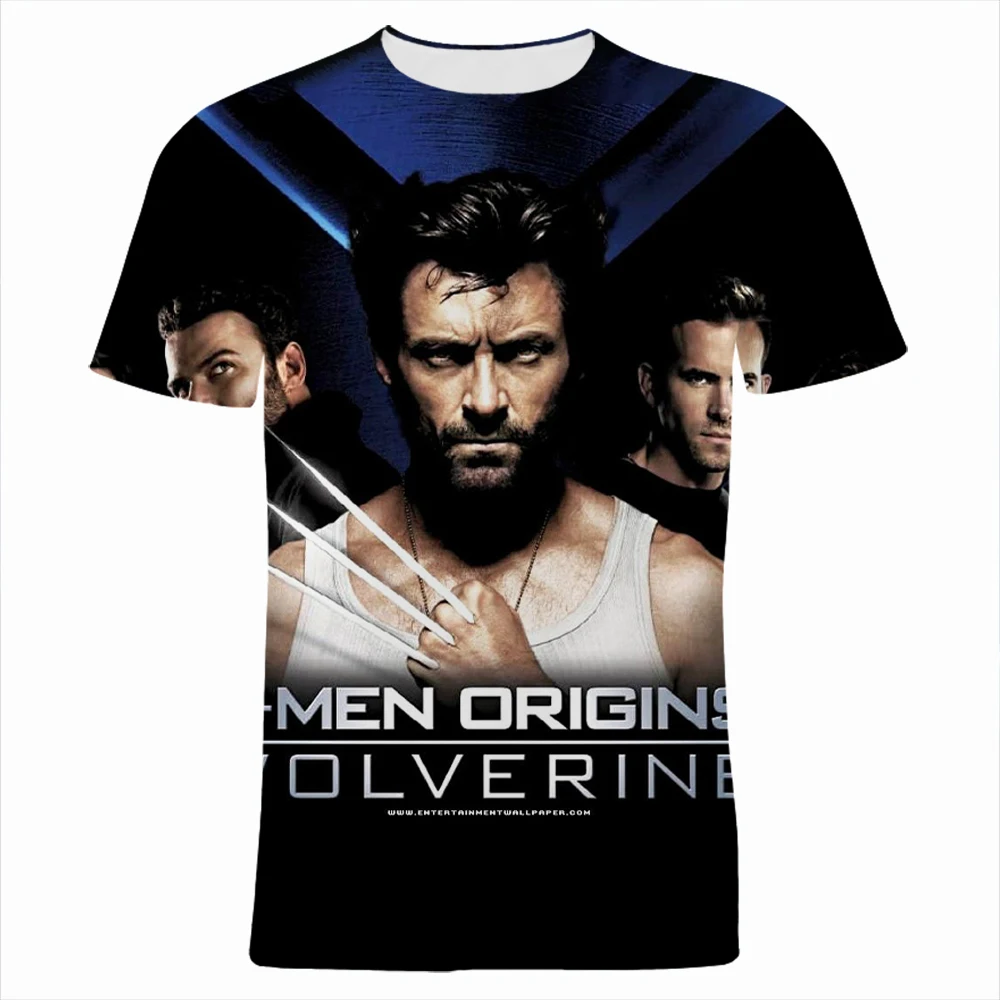 Футболка для мужчин и женщин крутая уличная одежда с 3D-принтом героев Marvel X-Men
