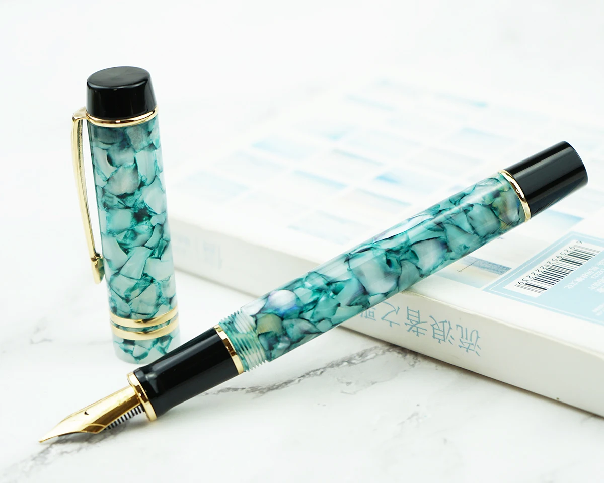 Moonman M600S Gemstone зеленая целлюлоидная авторучка MOONMAN Iridium Fine Nib 0 5 мм модная офисная