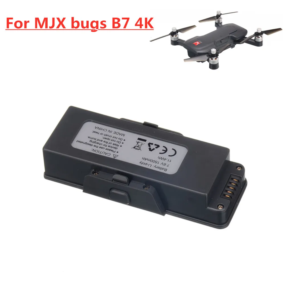 

Оригинальный аккумулятор 7,6 В для дрона MJX Bugs 7 B7, запасные части для радиоуправляемого дрона, 7,6 В, 1500 мАч, литиевая батарея, 1 шт.