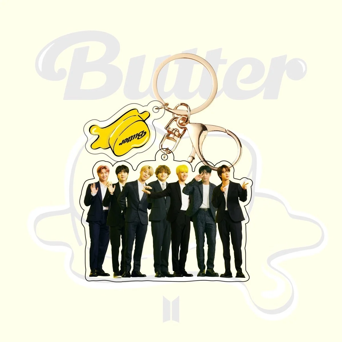 

KPOP Bangtan Boys Butter Album Acrylic Keychain Pendant Backpack Accessories Cosplay Gift JUNGKOOK JIMIN SUGA Fans Collection