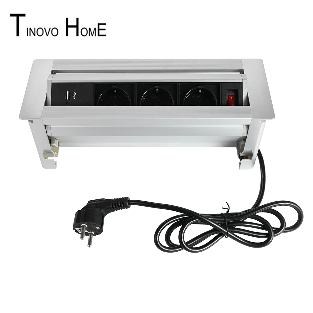 Высокая конец Разъем EU/ручной флип конференции мультимедиа настольная розетка/USB