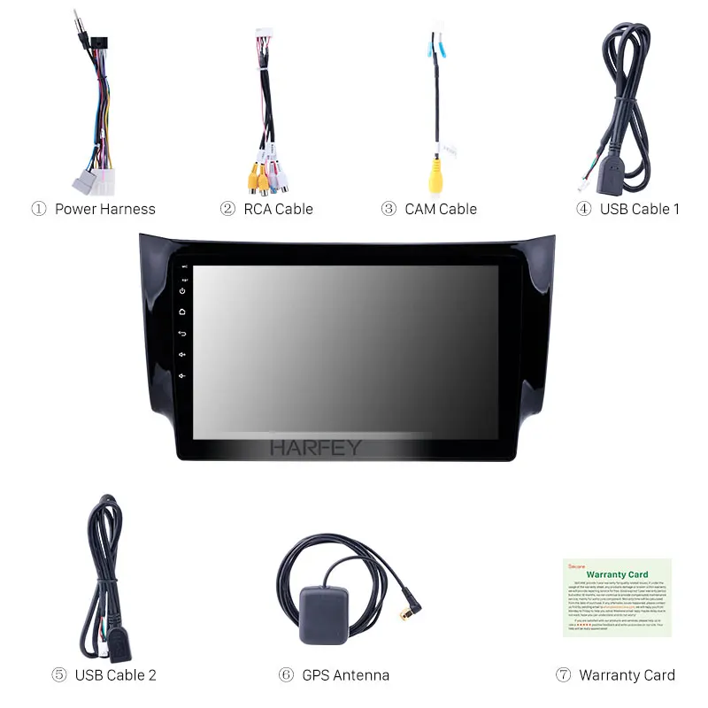 Harfey 10 1 &quotBluetooth gps навигация 2 din Android 8 Автомагнитола для 2012 2016 NISSAN SYLPHY SWC AUX wifi