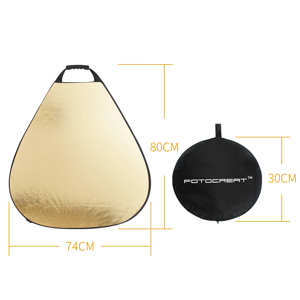 

32(80cm) 5 in 1 Triangle Multi Disc Photography Studio Photo Collapsible Light Reflector handhold portable photo disc