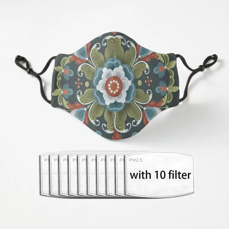 

Норвежская розовая % C3 % A5ling на черной роскошной маске, защитная теплая зимняя дышащая маска для лица, традиционные маски