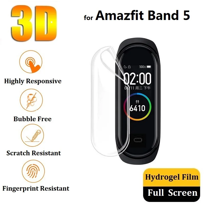 

3D Гидрогелевая Защитная пленка для Amazfit Band 5 (не стекло) для Amazfit Band 5 защитная пленка для экрана фольга