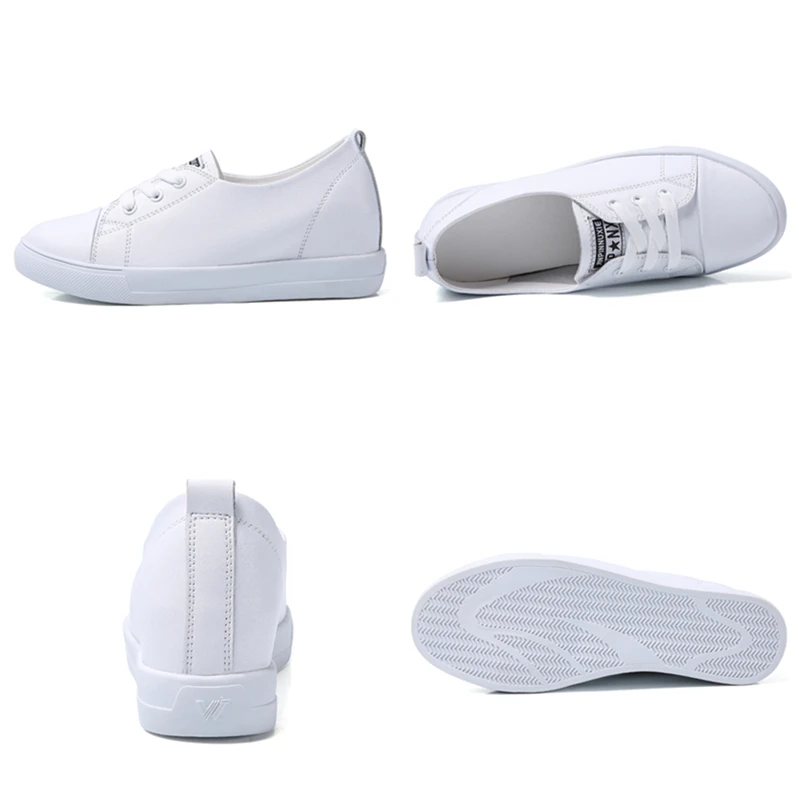 Женская повседневная обувь на плоской подошве модные кроссовки из натуральной