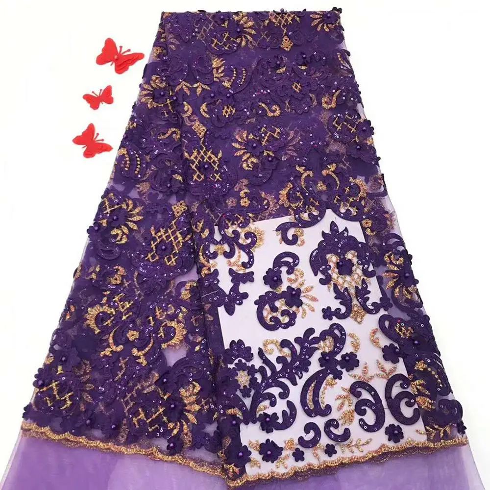Latest High Quality African Stones Tulle Lace Fabric 2020 French For Wedding Nigerian Material | Аксессуары для одежды