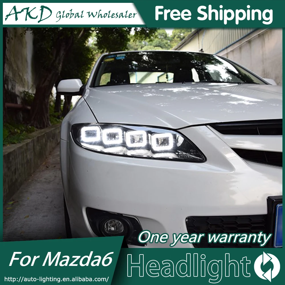 АКД стайлинга автомобилей фара для Mazda 6 фары 2003 2015 Mazda6 все светодиодный задний