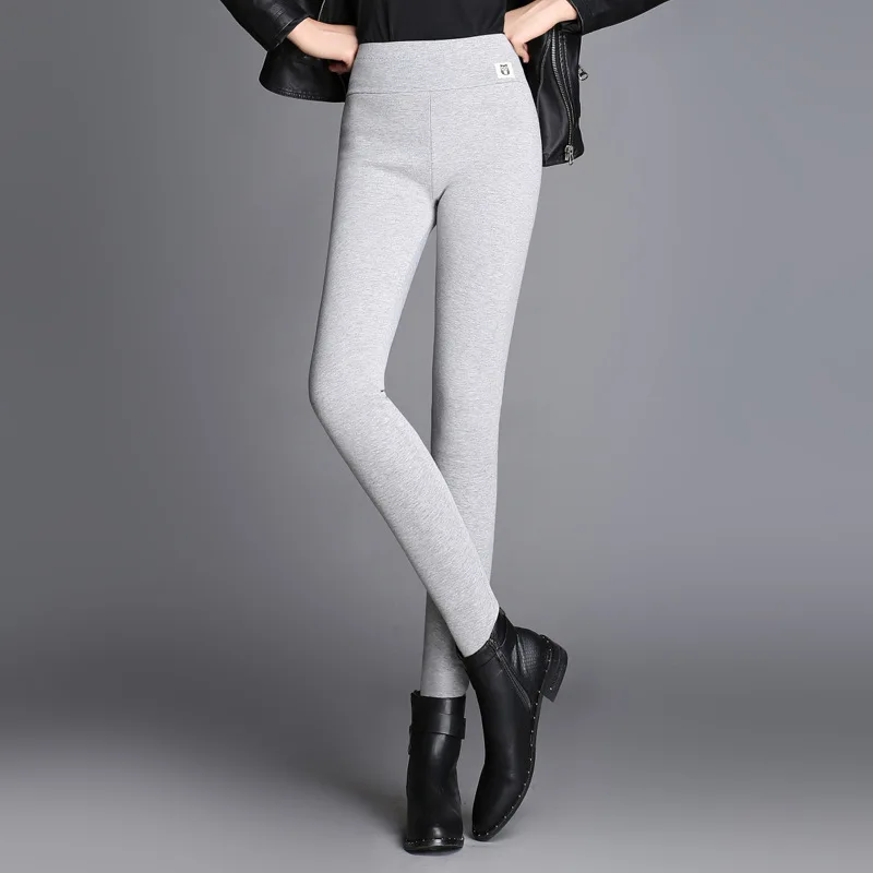 Женские брюки-карандаш большого размера женские леггинсы высокие эластичные