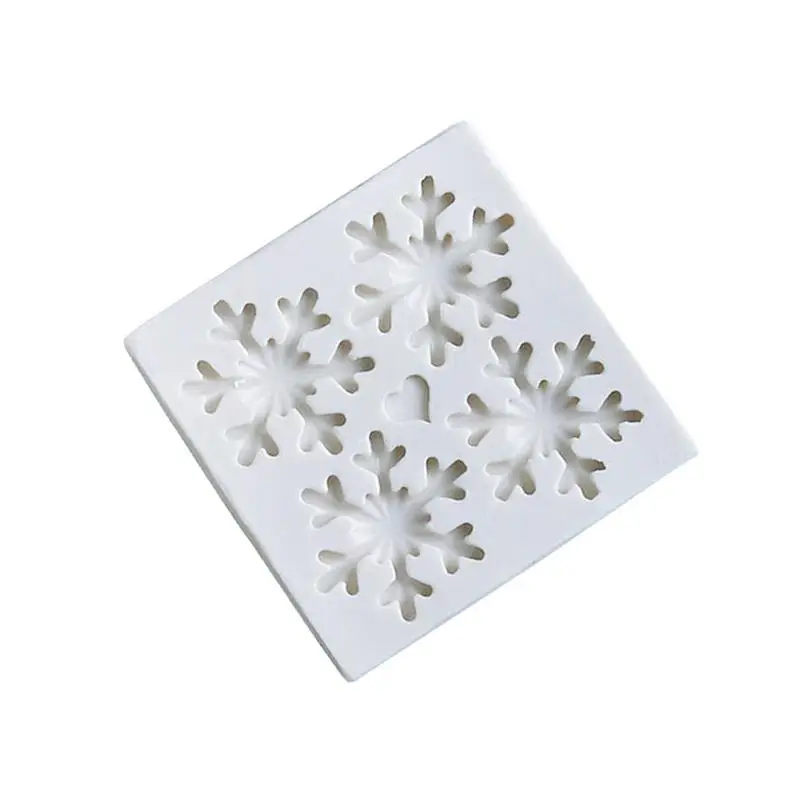 1 шт. Рождественская форма для помадки DIY Форма снежинки Пищевая силиконовая