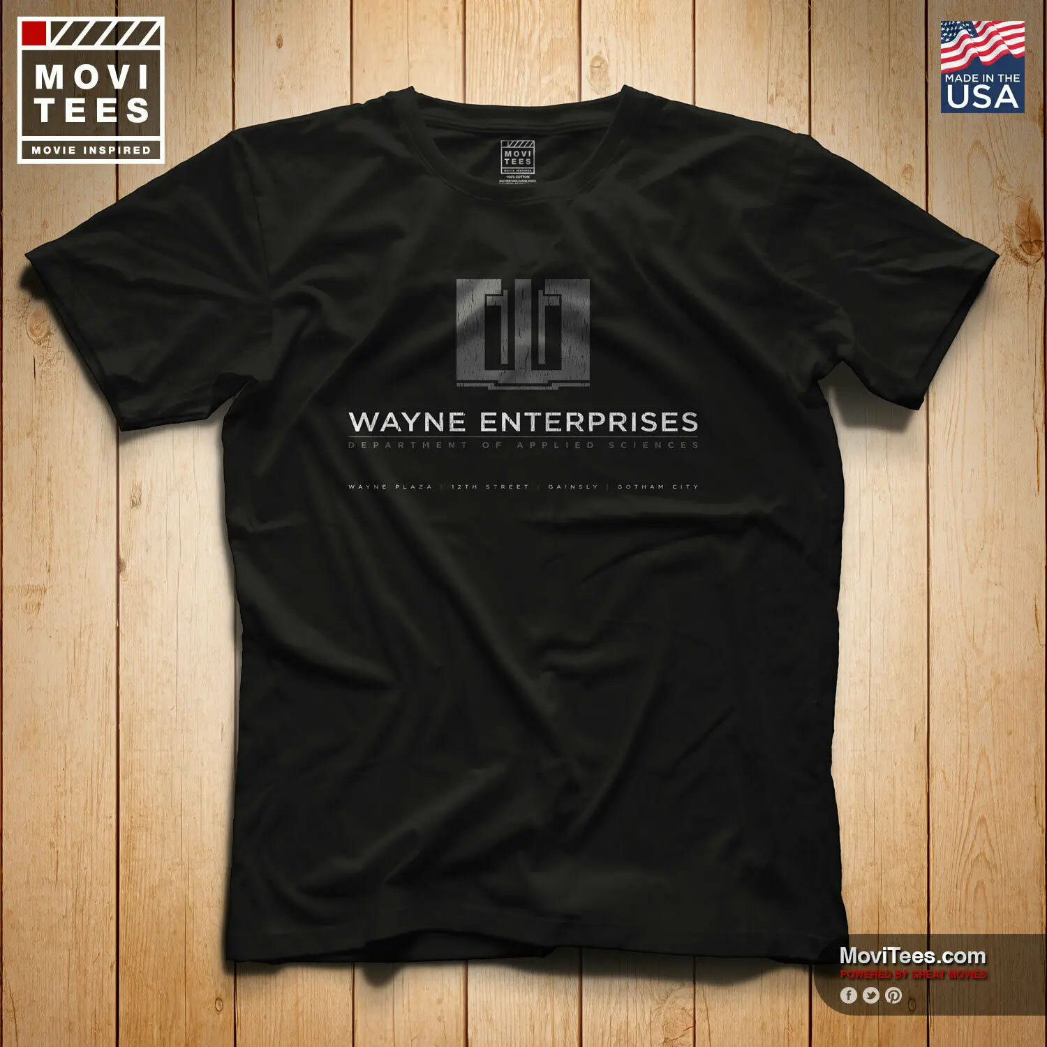 Wayne Enterprises T-Shirt 100% Cotton Dark Knight Rises Inspired Christian Bale 2019 Unisex Tee