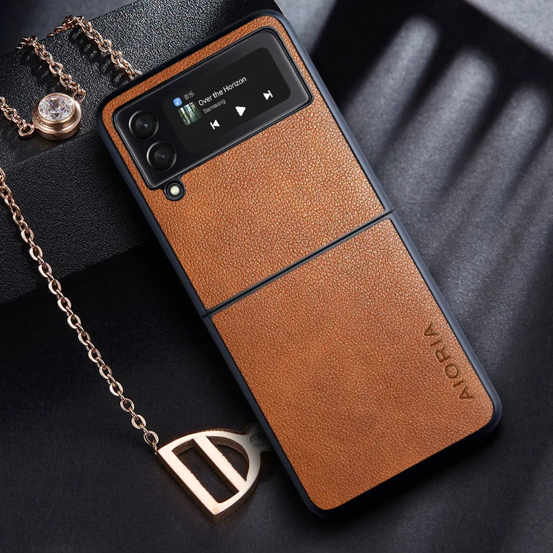 case for samsung galaxy z flip3 5g with retro business pu leather skin design phone cover for samsung galaxy z flip 3 5g case free global shipping