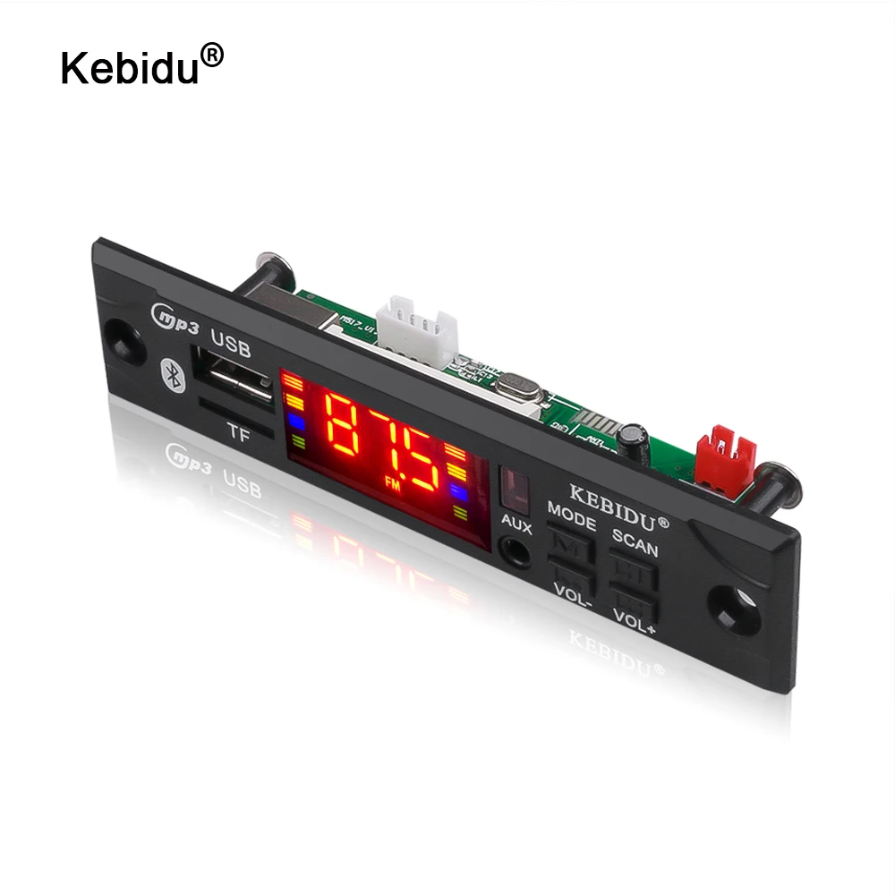 Аудио декодер Kebidu в машину беспроводной с ДУ USB TF FM Bluetooth 5 В 12 MP3 WMA|MP3-плееры| |