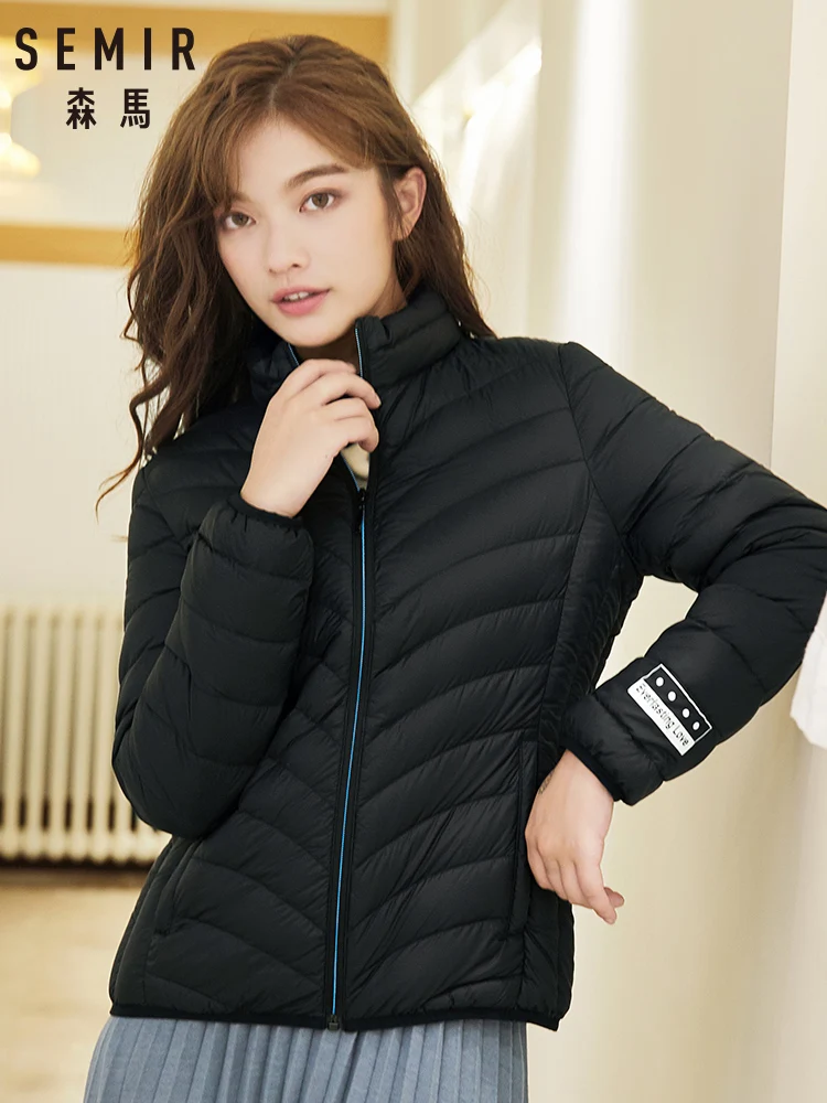 Легкая женская пуховая куртка SEMIR новинка зимы 2019 теплая и портативная с