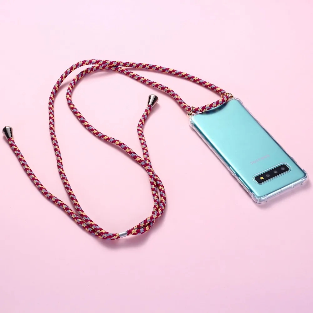

Strap Cord Chain Phone Tape Necklace Lanyard Mobile Phone Case for Carry to Hang For SAMSUNG S8 S9 S10 Note9 A50 A70 A7 A8 A9
