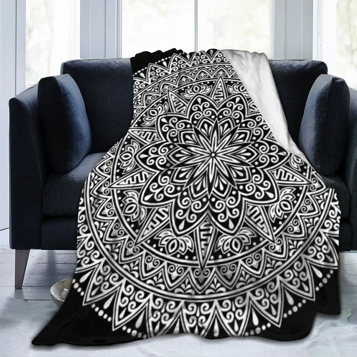 

Lotus Flower Mandala Bohemian New Age Tie Dye Soft Cozy Fleece Blanket Dropship Wholesale Family Winter Flannel Throw Homedecor