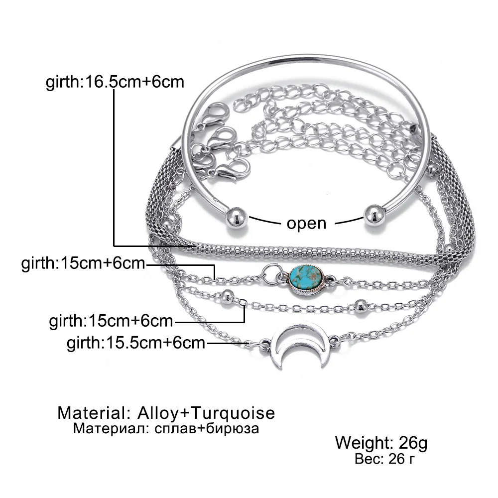 Женский браслет-цепочка DIEZI Богемский Браслет серебряного цвета с цветком ладони