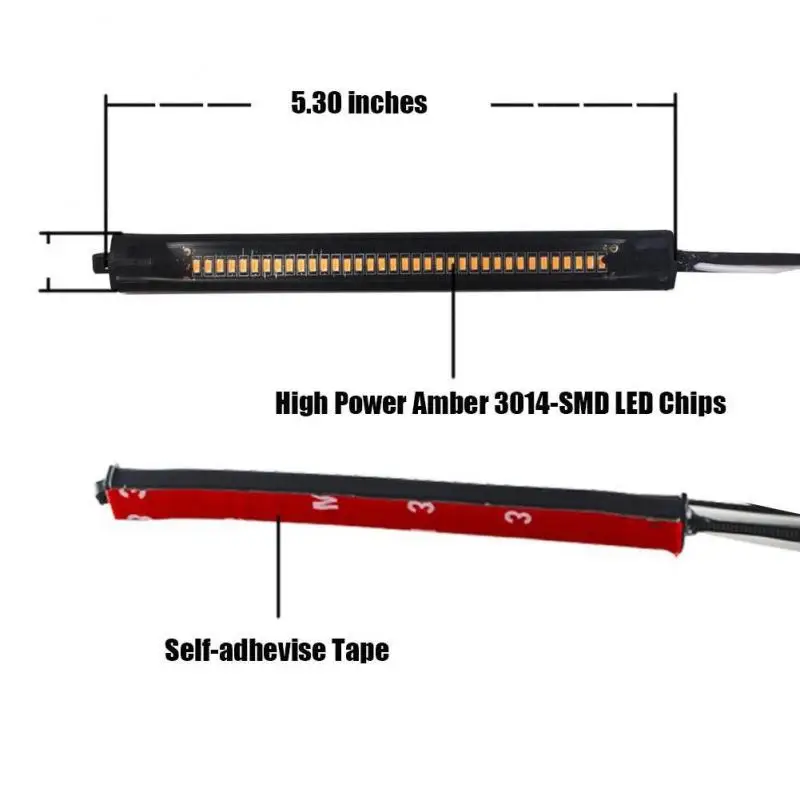 Светодиодный фонарь поворотников для мотоцикла 2 шт. супер яркий Янтарный