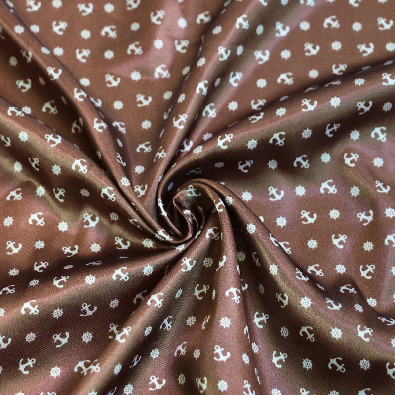 Продается метрами ткань из полиэстера с принтом якоря | Дом и сад