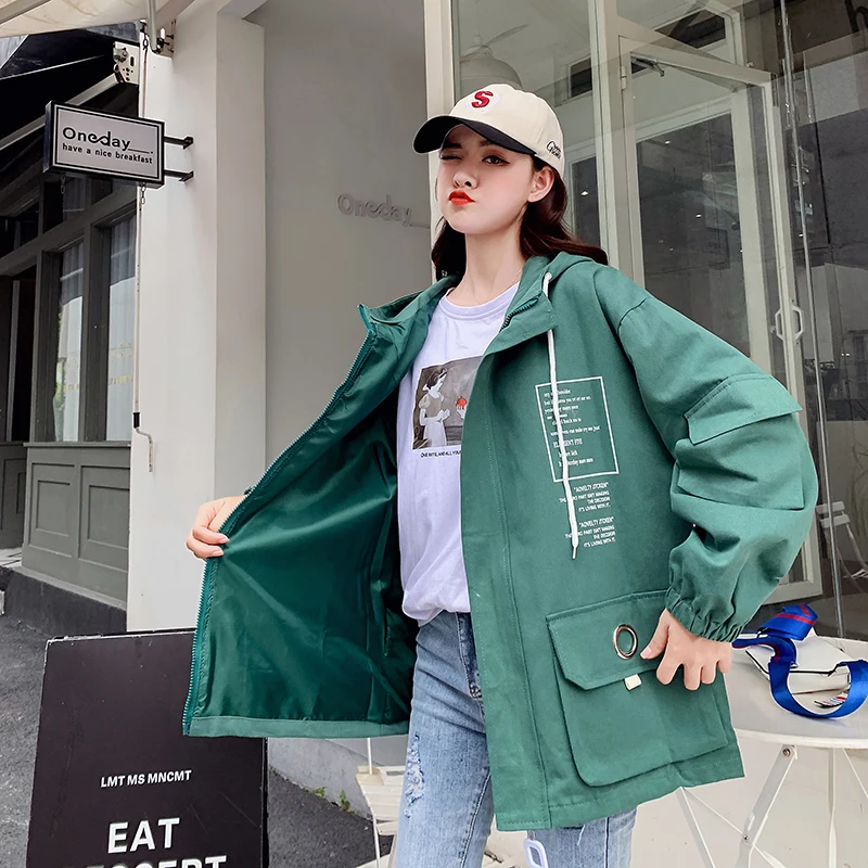 Новинка осени 2019 Женская куртка корейская мода Harajuku индивидуальный дизайн с